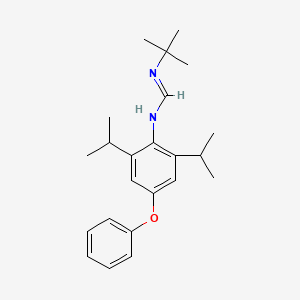 molecular formula C23H32N2O B12091849 N'-tert-butyl-N-[4-phenoxy-2,6-di(propan-2-yl)phenyl]methanimidamide 