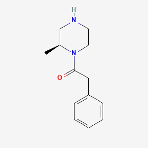 molecular formula C13H18N2O B12091877 1-[(2S)-2-methylpiperazin-1-yl]-2-phenylethan-1-one 