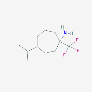 molecular formula C11H20F3N B12091885 4-(Propan-2-yl)-1-(trifluoromethyl)cycloheptan-1-amine 