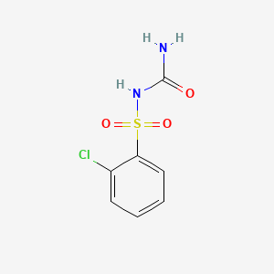 B1209192 N-(Aminocarbonyl)-2-chlorobenzenesulfonamide CAS No. 5051-77-4