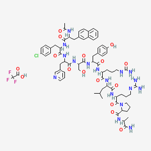 molecular formula C72H93ClF3N17O16 B12091939 Ac-DL-2Nal-DL-Phe(4-Cl)-DL-3Pal-DL-Ser-DL-Tyr-DL-Cit-DL-Leu-DL-Arg-DL-Pro-DL-Ala-NH2.TFA 