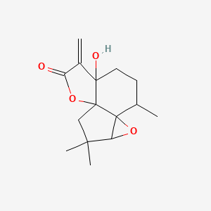 molecular formula C15H20O4 B12091967 5-Hydroxy-8,12,12-trimethyl-4-methylidene-2,10-dioxatetracyclo[7.4.0.01,5.09,11]tridecan-3-one 