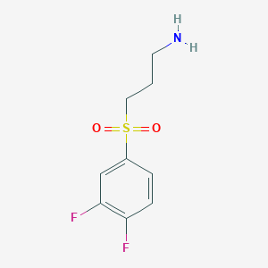 molecular formula C9H11F2NO2S B12092008 3-(3,4-Difluorobenzenesulfonyl)propan-1-amine 