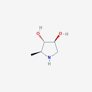 molecular formula C5H11NO2 B12092013 3,4-Pyrrolidinediol, 2-methyl-, (2S,3S,4S)- CAS No. 162600-04-6