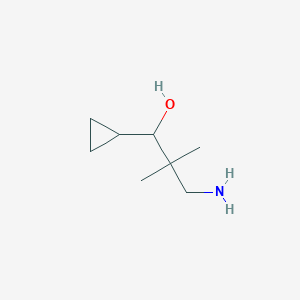 molecular formula C8H17NO B12092019 3-Amino-1-cyclopropyl-2,2-dimethylpropan-1-ol 