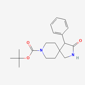 molecular formula C19H26N2O3 B12092034 Tert-butyl 3-oxo-4-phenyl-2,8-diazaspiro[4.5]decane-8-carboxylate 