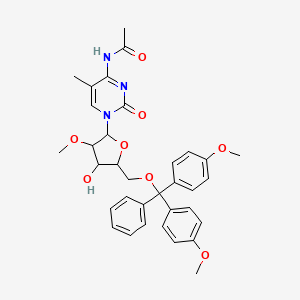 molecular formula C34H37N3O8 B12092040 Cytidine, N-acetyl-5'-O-[bis(4-Methoxyphenyl)phenylMethyl]-2'-O-Methyl-5-Methyl- 