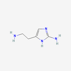 molecular formula C5H10N4 B1209207 5-(2-aminoethyl)-1H-imidazol-2-amine CAS No. 39050-13-0