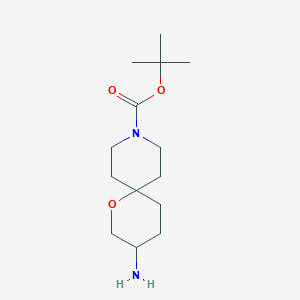 molecular formula C14H26N2O3 B12092084 tert-Butyl 3-amino-1-oxa-9-azaspiro[5.5]undecane-9-carboxylate 