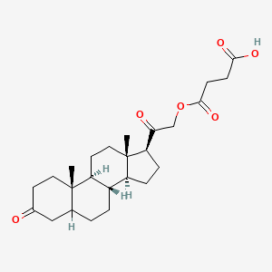 molecular formula C25H36O6 B1209211 Hydroxydione-21-succinate CAS No. 13073-36-4