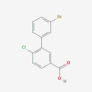 molecular formula C13H8BrClO2 B12092149 3'-Bromo-6-chloro-[1,1'-biphenyl]-3-carboxylic acid 