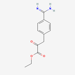 molecular formula C12H14N2O3 B1209216 Ethyl 4-amidinophenylpyruvate CAS No. 53032-95-4
