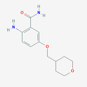 molecular formula C13H18N2O3 B12092188 2-Amino-5-(oxan-4-ylmethoxy)benzamide 