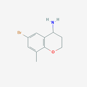 molecular formula C10H12BrNO B12092190 6-Bromo-8-methylchroman-4-amine 