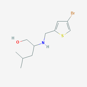 molecular formula C11H18BrNOS B12092196 2-{[(4-Bromothiophen-2-yl)methyl]amino}-4-methylpentan-1-ol 