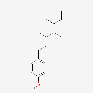 molecular formula C16H26O B12092220 4-(3,4,5-Trimethylheptyl)phenol CAS No. 121158-58-5