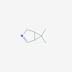 molecular formula C7H11N B12092240 3-Azabicyclo[3.1.0]hex-2-ene, 6,6-dimethyl- CAS No. 943516-56-1