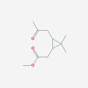 molecular formula C11H18O3 B12092276 Methyl (1R,3S)-2,2-dimethyl-3-(2-oxopropyl)-cyclopropaneacetate, 96 