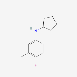 molecular formula C12H16FN B12092282 N-cyclopentyl-4-fluoro-3-methylaniline 