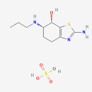 molecular formula C10H19N3O5S2 B12092283 (6S,7S)-2-amino-6-(propylamino)-4,5,6,7-tetrahydro-1,3-benzothiazol-7-ol;sulfuric acid 