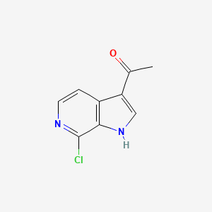 molecular formula C9H7ClN2O B12092315 3-Acetyl-7-chloro-6-azaindole 