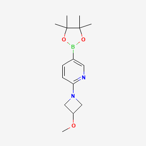 molecular formula C15H23BN2O3 B12092323 2-(3-Methoxyazetidin-1-yl)-5-(4,4,5,5-tetramethyl-1,3,2-dioxaborolan-2-yl)pyridine 