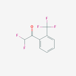 molecular formula C9H5F5O B12092346 2,2-Difluoro-1-[2-(trifluoromethyl)phenyl]ethan-1-one 