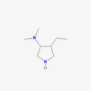 molecular formula C8H18N2 B12092353 4-ethyl-N,N-dimethylpyrrolidin-3-amine 