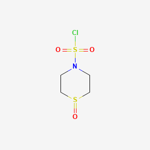 molecular formula C4H8ClNO3S2 B12092359 1-Oxo-1lambda4-thiomorpholine-4-sulfonyl chloride 