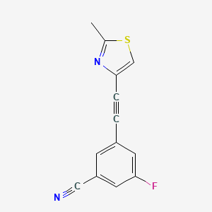 molecular formula C13H7FN2S B12092360 3-(2-(2-Methylthiazol-4-yl)ethynyl)-5-fluorobenzonitrile 