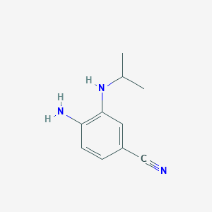 molecular formula C10H13N3 B12092406 4-Amino-3-[(propan-2-yl)amino]benzonitrile 