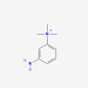 molecular formula C9H15N2+ B1209245 m-Trimethylammonium aniline CAS No. 51570-74-2