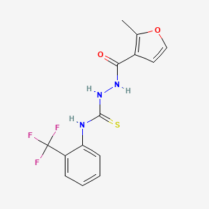 1-[[(2-Methyl-3-furanyl)-oxomethyl]amino]-3-[2-(trifluoromethyl)phenyl]thiourea