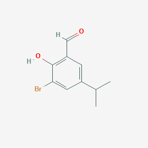 molecular formula C10H11BrO2 B12092474 3-Bromo-2-hydroxy-5-isopropylbenzaldehyde 