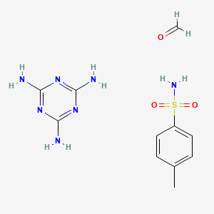 molecular formula C11H17N7O3S B12092477 Melamine, formaldehyde, p-toluenesulfonamide resin CAS No. 97808-67-8