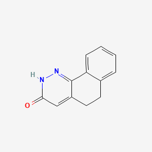 molecular formula C12H10N2O B1209250 Benzo(h)cinnolin-3(2H)-one, 5,6-dihydro- CAS No. 25823-49-8