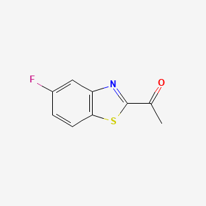molecular formula C9H6FNOS B12092521 Ethanone, 1-(5-fluoro-2-benzothiazolyl)-(9CI) 