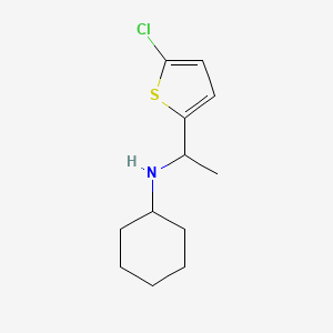 molecular formula C12H18ClNS B12092553 N-[1-(5-chlorothiophen-2-yl)ethyl]cyclohexanamine 