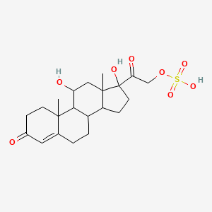 molecular formula C21H30O8S B12092598 11,17-Dihydroxy-4-pregnene-3,20-dione-21-yl-sulphuric acid 