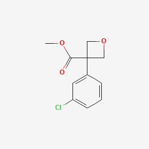 molecular formula C11H11ClO3 B12092599 Methyl 3-(3-chlorophenyl)oxetane-3-carboxylate 