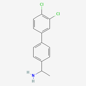 molecular formula C14H13Cl2N B12092625 1-[4-(3,4-Dichlorophenyl)phenyl]ethan-1-amine 