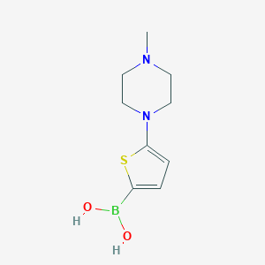 molecular formula C9H15BN2O2S B12092659 Boronic acid, B-[5-(4-methyl-1-piperazinyl)-2-thienyl]- CAS No. 2225175-52-8
