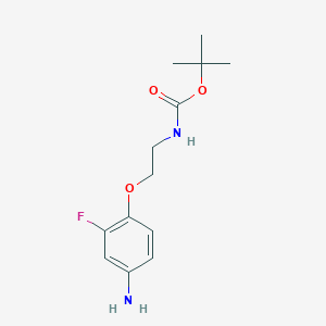 molecular formula C13H19FN2O3 B12092665 tert-Butyl (2-(4-amino-2-fluorophenoxy)ethyl)carbamate 