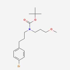 molecular formula C18H28BrNO3 B12092708 tert-butyl N-[3-(4-bromophenyl)propyl]-N-(3-methoxypropyl)carbamate 