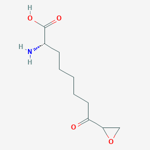 molecular formula C10H17NO4 B1209271 (2S)-2-amino-8-(oxiran-2-yl)-8-oxooctanoic acid 