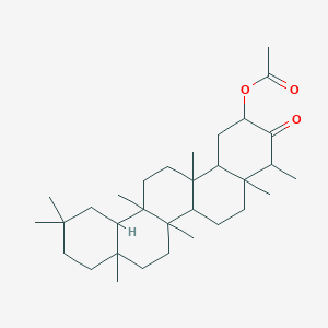 molecular formula C32H52O3 B12092715 Acetic acid, 4,4a,6b,8a,11,11,12b,14a-octamethyl-3-oxodocosahydropicen-2-yl ester 