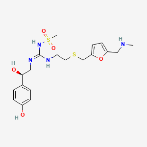 2-[(2R)-2-hydroxy-2-(4-hydroxyphenyl)ethyl]-1-[2-[[5-(methylaminomethyl)furan-2-yl]methylsulfanyl]ethyl]-3-methylsulfonylguanidine
