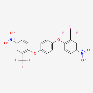molecular formula C20H10F6N2O6 B12092765 Benzene, 1,4-bis[4-nitro-2-(trifluoromethyl)phenoxy]- CAS No. 302781-16-4