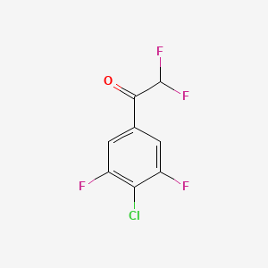 molecular formula C8H3ClF4O B12092779 Ethanone, 1-(4-chloro-3,5-difluorophenyl)-2,2-difluoro- CAS No. 1823324-57-7
