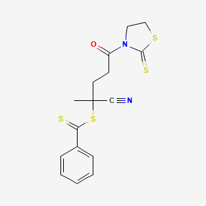 molecular formula C16H16N2OS4 B12092799 2-Cyano-5-oxo-5-(2-thioxothiazolidin-3-yl)pentan-2-yl benzodithioate CAS No. 887764-14-9